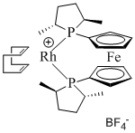 1,1’-Bis((2R,5R)-2,5-dimethylphospholano)ferrocene (cyclooctadiene)rhodium(I) tetrafluoroborate