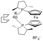 1,1’-Bis((2S,5S)-2,5-dimethylphospholano)ferrocene (cyclooctadiene)rhodium(I) tetrafluoroborate